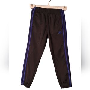 Adidas Kids Black Joggers with Blue Accents